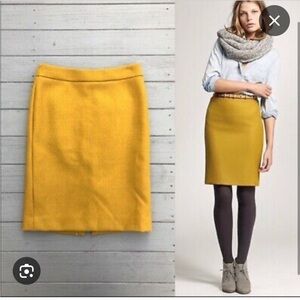 J crew the pencil skirt wool size 00